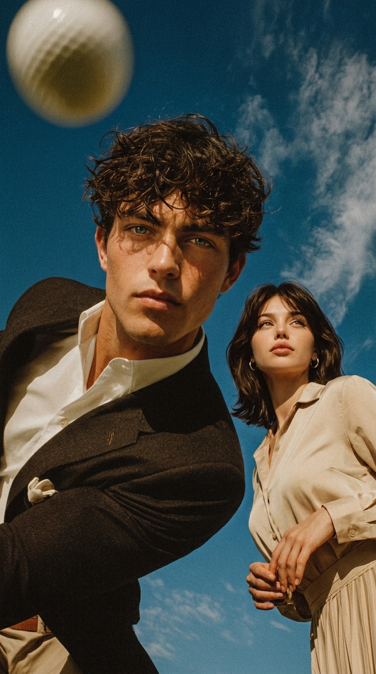 Man and woman posing outdoors