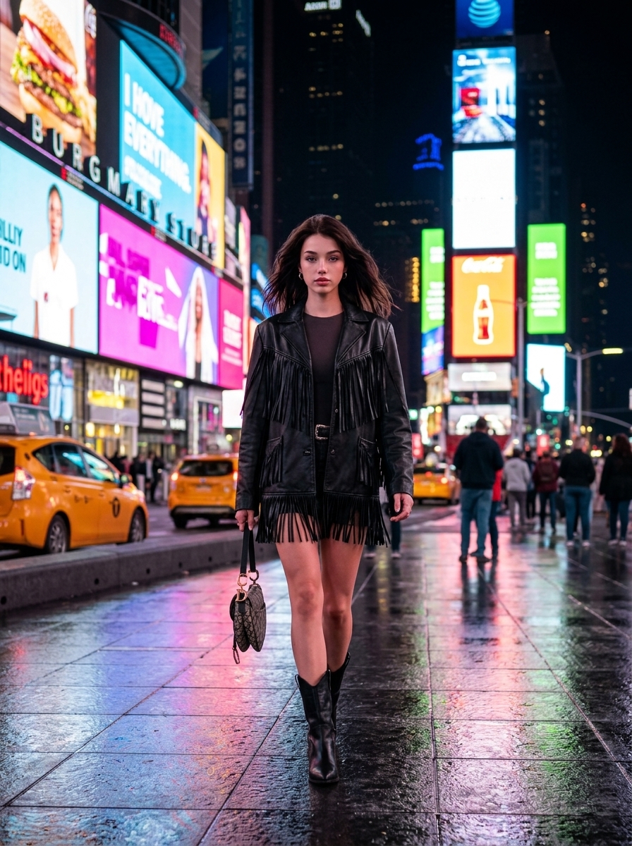 Woman walking confidently