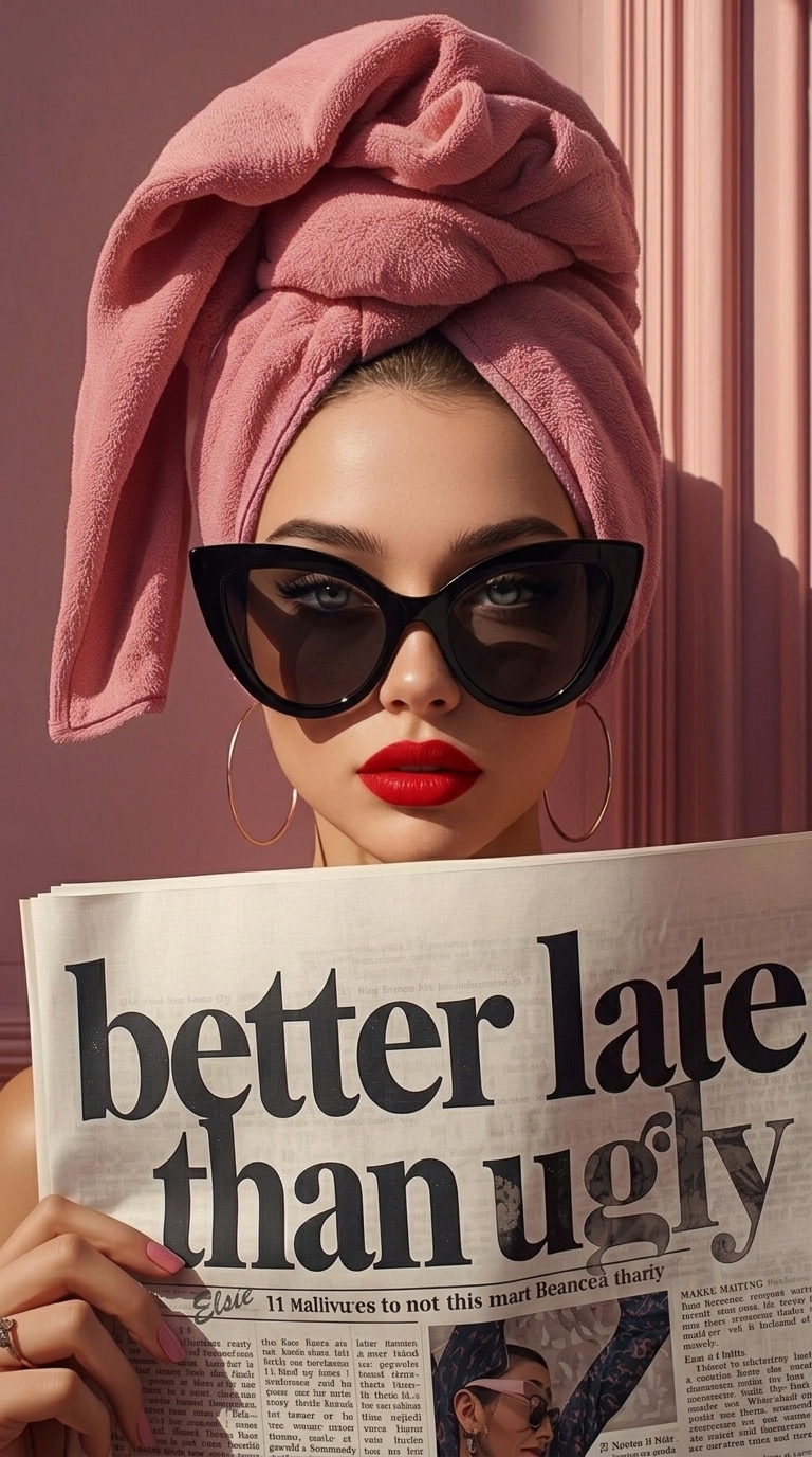 Woman holding newspaper